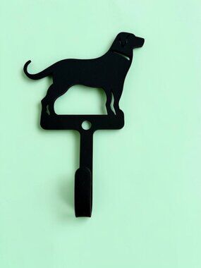 Wrought Iron Labrador Lab Dog Wall Hook Small 3.5" (Made in USA)